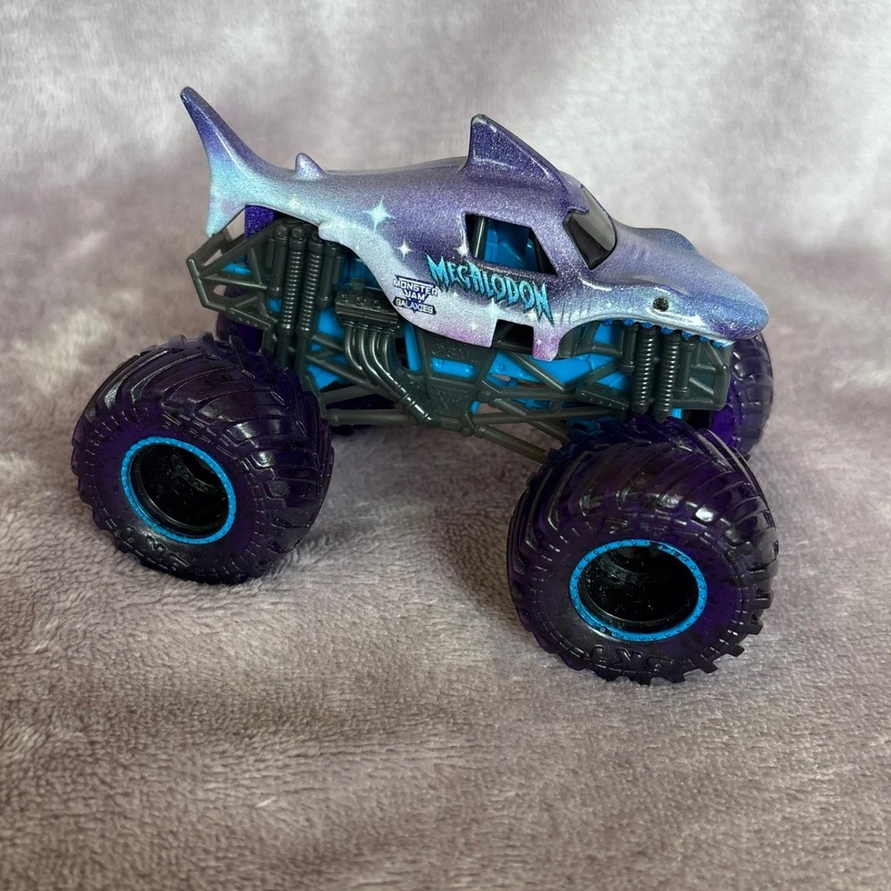 Monster Jam Megalodon Galaxies Series Purple Shark Monster Truck 1:64 Scale - Picture 2 of 7